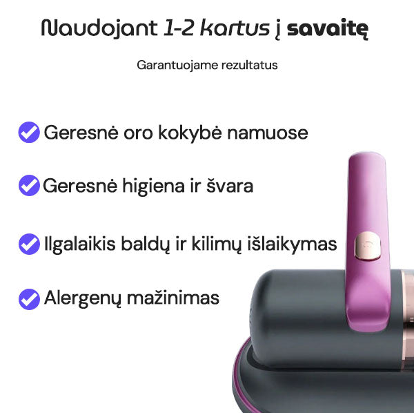 Galingas dulkių erkučių siurblys - LintPRO