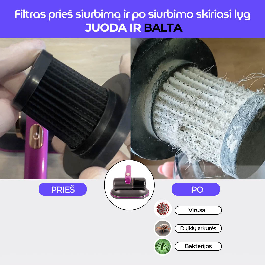 Galingas dulkių erkučių siurblys - LintPRO